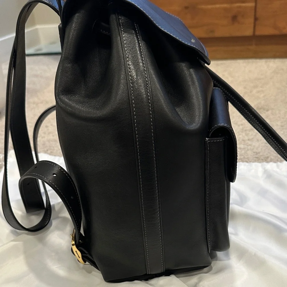 Coach Crosby 28 Black Leather Backpack